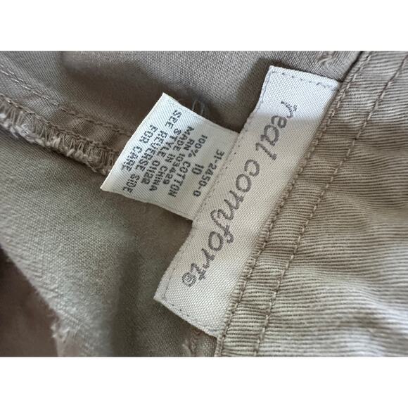 VTG Women’s Wide Leg Khaki Chino Pants Utility Pockets Waist 29 Classic Workwear - Picture 4 of 8